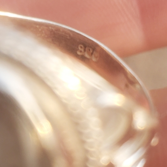 New Black Rutilated Quartz 925 Silver Ring. - Picture 15 of 16